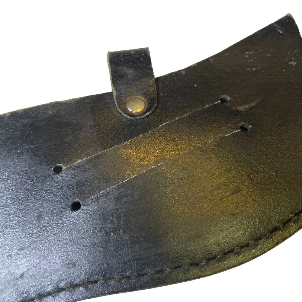 Warrior  Hunter Leather Sheath Only Black Western Eagle Embossed u Belt Loo